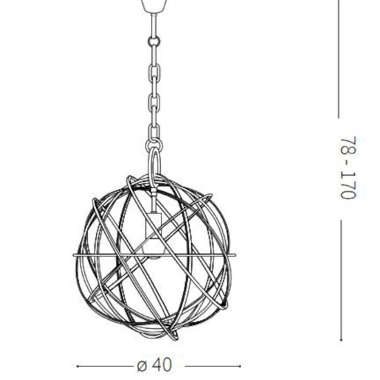 Konse sp1 ideal lux lampadario moderno sfera oro
