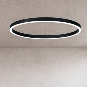 Ideal lux oracle slim sp d070 nero round lampadario led 38w 3000k