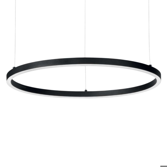 Ideal lux oracle slim sp d070 nero round lampadario led 38w 3000k