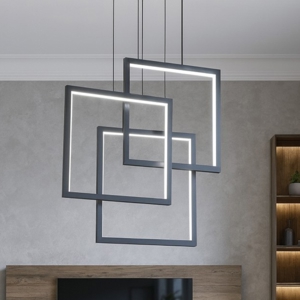 Visualizza i dettagli per Frame sp quadrato ideal lux lampadario nero per soggiorno led 80w 3000k Frame sp quadrato ideal lux lampadario nero per soggiorno led 80w 3000k