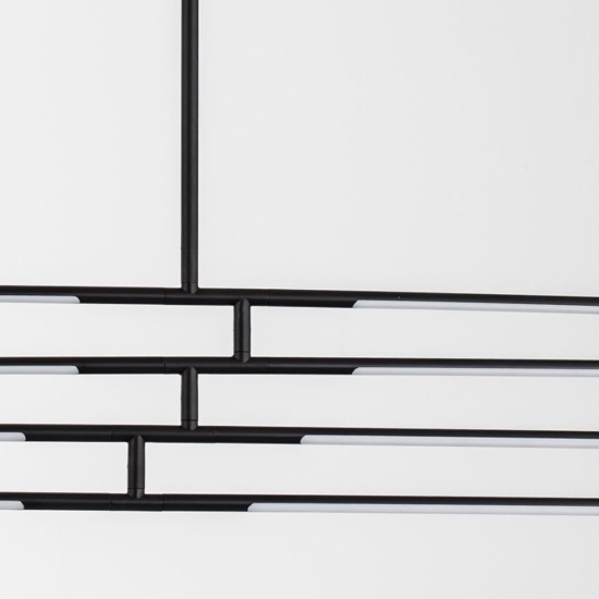 Lampadario led 3000k nero per soggiorno moderno