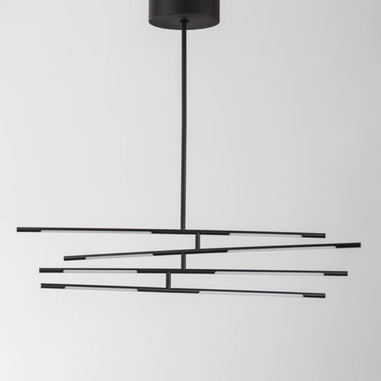 Lampadario led 3000k nero per soggiorno moderno