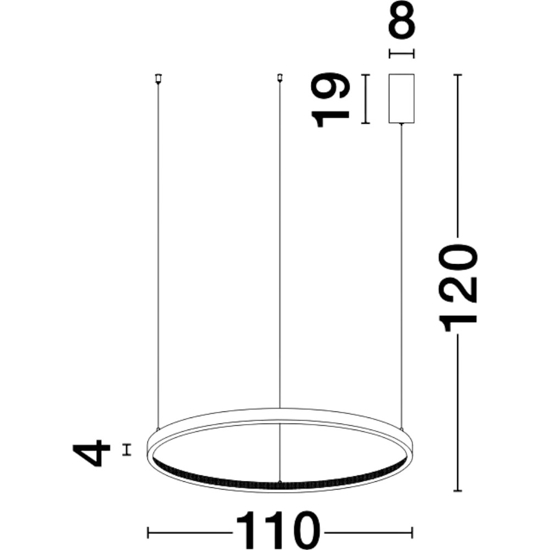 Lampadario moderno cerchio 110cm led oro per salone