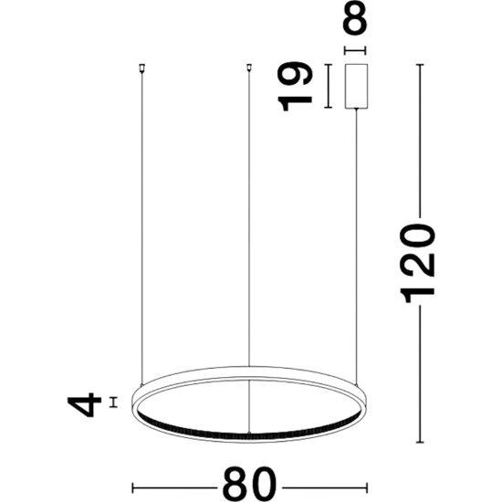 Lampadario cerchio moderno 80cm oro led per salotto