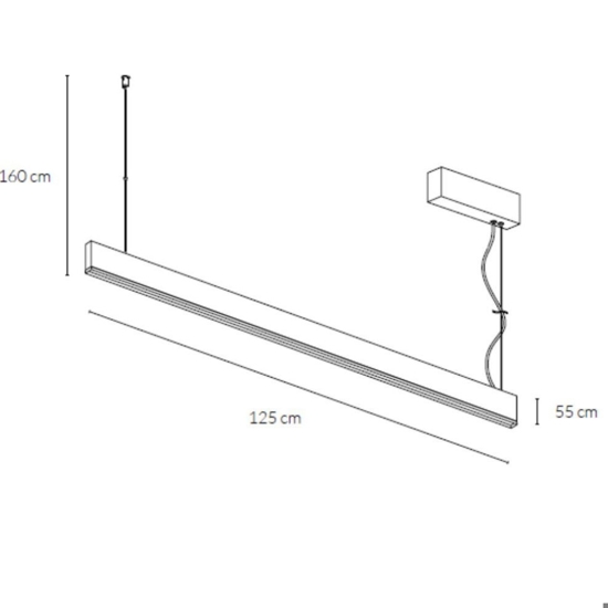 Lampadario moderno bronzo vivida segmento led 40w cct