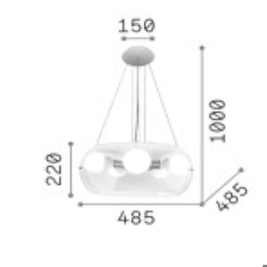 Audi10 sp5 trasparente ideal lux lampadario moderno