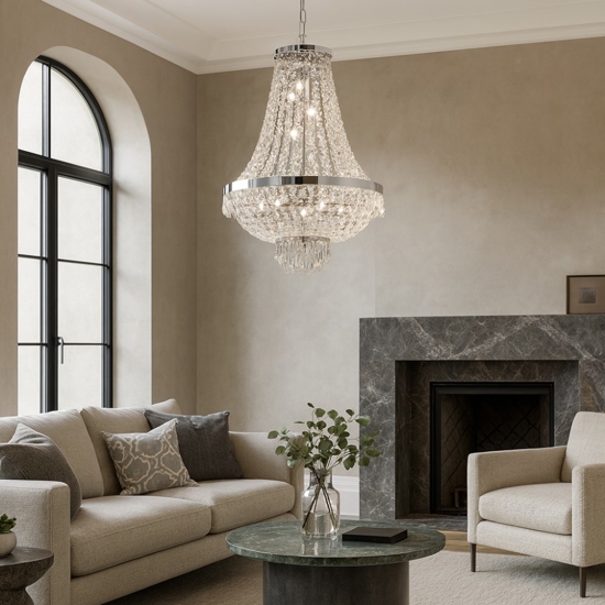 Caesar sp9 lampadario di cristallo ideal lux
