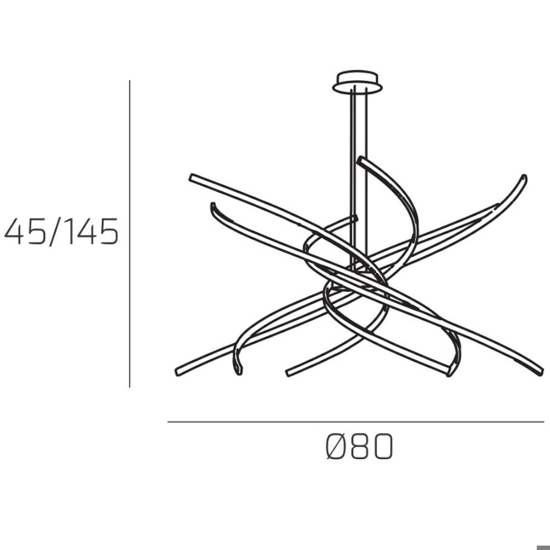 Lampadario tornado oro brunito 9w 4000k per soggiorno moderno