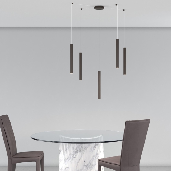 Top light round tube lampadario moderno cilindri nero