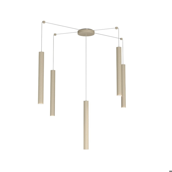 Toplight round tube lampadario sabbia per soggiorno moderno