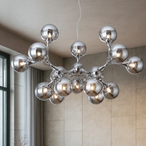 Visualizza i dettagli per Ideal lux nodi sp15 lampadario moderno cromo sfere vetro Ideal lux nodi sp15 lampadario moderno cromo sfere vetro