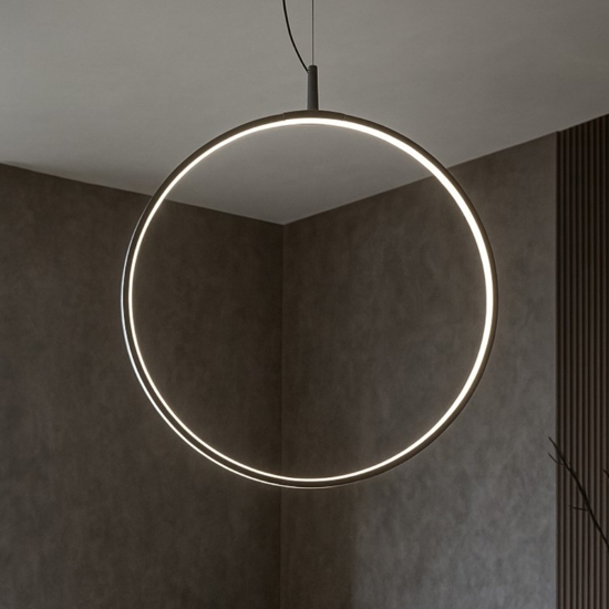 Circus ideal lux lampadario design nero led 33w 3000k