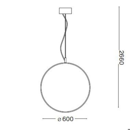 Circus ideal lux lampadario design nero led 33w 3000k
