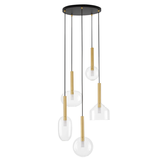 Lampadario oro moderno pendenti in vetro per soggiorno