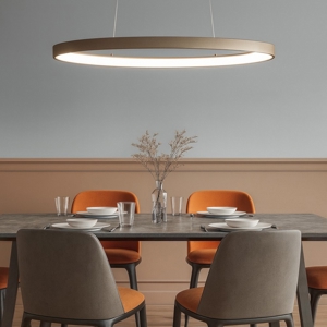 Lampadario ovale moderno vivida lifering-o sabbia led 40w 3000k 4000k