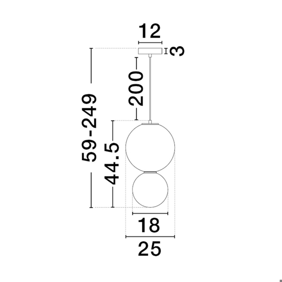 Lampada a sospensione da cucina diametro 25cm led 3000k