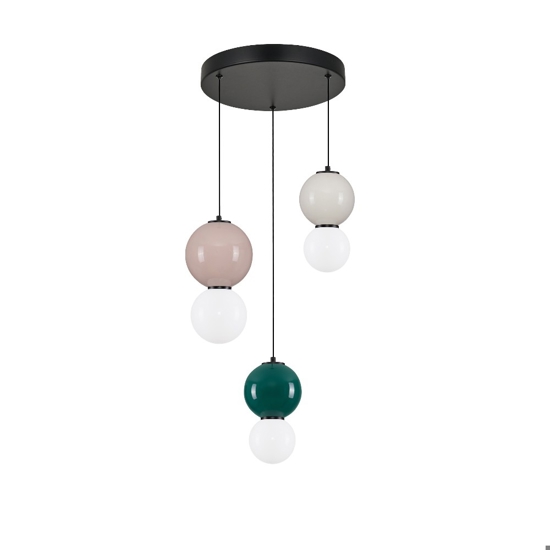 Lampadadario da cucina multicolore con 3 luci pendenti led 3000k