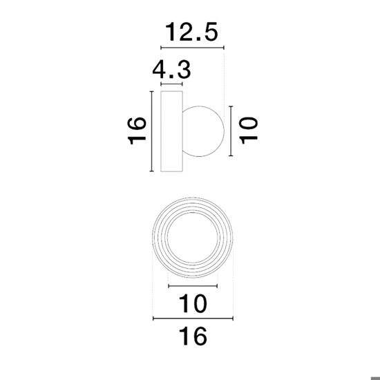 Applique da bagno ip44 tondo in ceramica blu e vetro