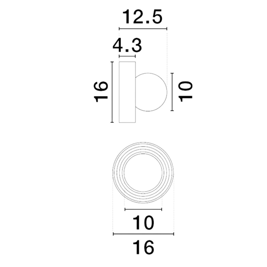 Applique da bagno rotondo ip44 in porcellana verde scanalata