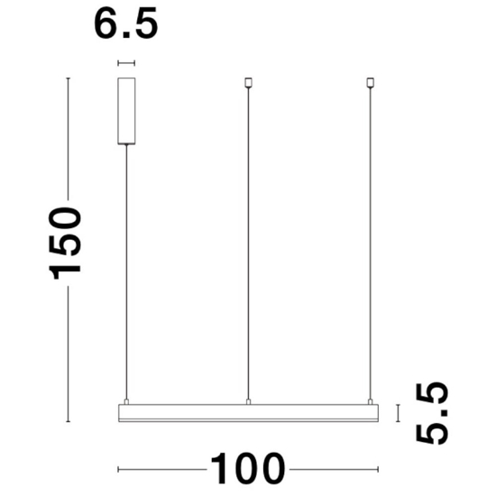 Lampadario cerchio 100cm bianco led 3000k dimmerabile
