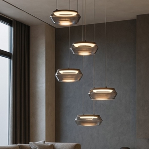 Visualizza i dettagli per Lampadario moderno design originale in vetro led 3000k Lampadario moderno design originale in vetro led 3000k