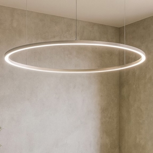 Visualizza i dettagli per Lampadario moderno cerchio grigio 80cm led 46w 3000k dimmerabile Lampadario moderno cerchio grigio 80cm led 46w 3000k dimmerabile