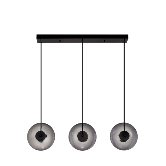 Lampadario moderno led 24w 3000k nero per soggiorno