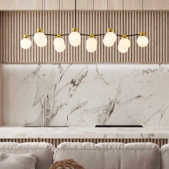 Lampadario moderno per sala da pranzo stile contemporaneo