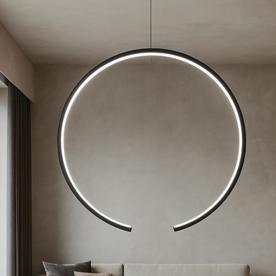 Lampadarioled 30w particolare moderno nero olympic vivida international
