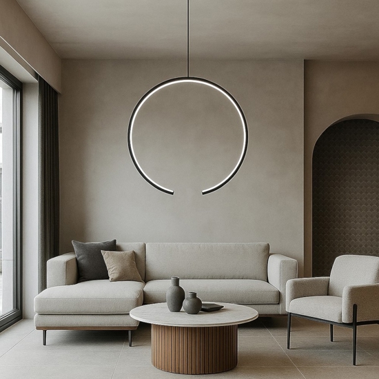 Lampadarioled 30w particolare moderno nero olympic vivida international