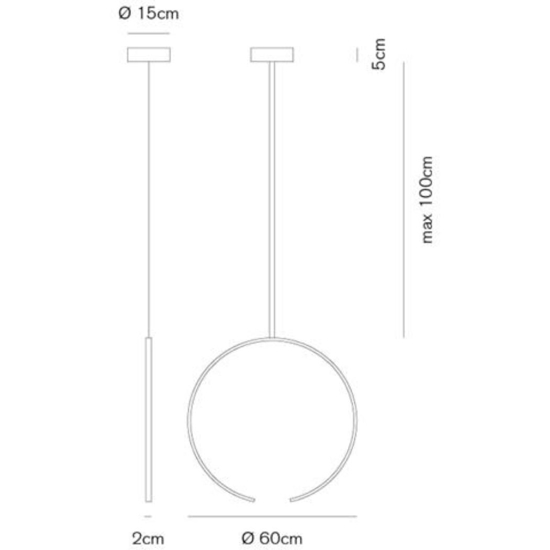 Lampadarioled 30w particolare moderno nero olympic vivida international