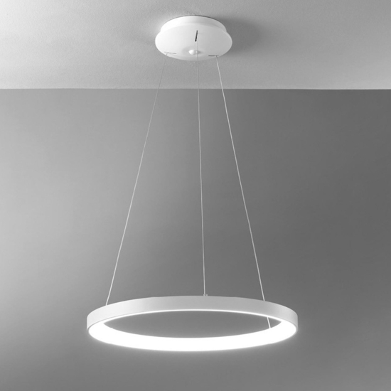 Lampadario rotondo bianco led 60w 3000k 4000k vivida lifering