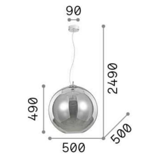 Nemo sp1 d50 ideal lux lampadario design moderno sfera di vetro