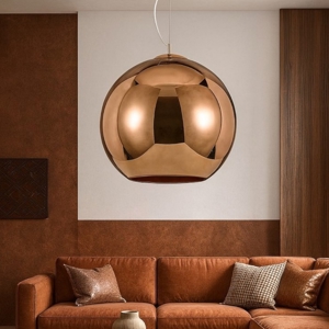 Visualizza i dettagli per Nemo sp1 d40 ideal lux lampadario boccia di vetro rame specchiato Nemo sp1 d40 ideal lux lampadario boccia di vetro rame specchiato
