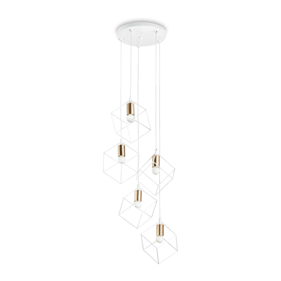 Ice sp5 bianco ideal lux lampadario per salotto moderno
