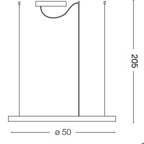 Ideal lux oracle slim sp d050 round lampadario led 32w 4000k cerchio nero
