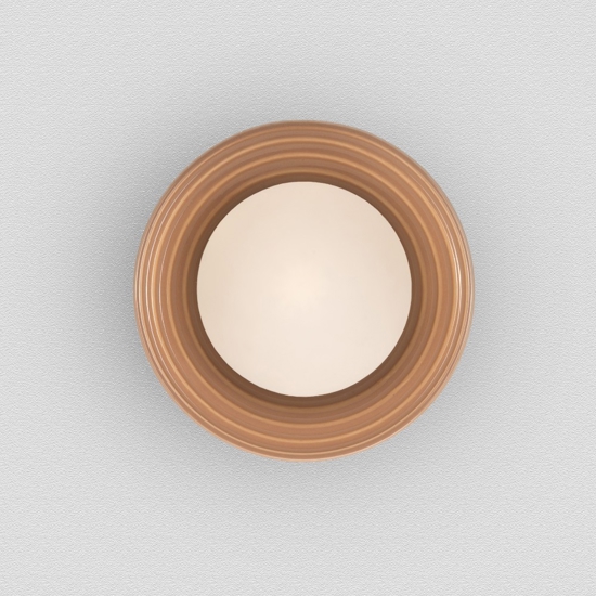 Applique da bagno con sfera in vetro bianco ip44 moderno