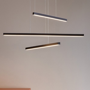 Lampadario led per soggiorno moderno 3000k nero
