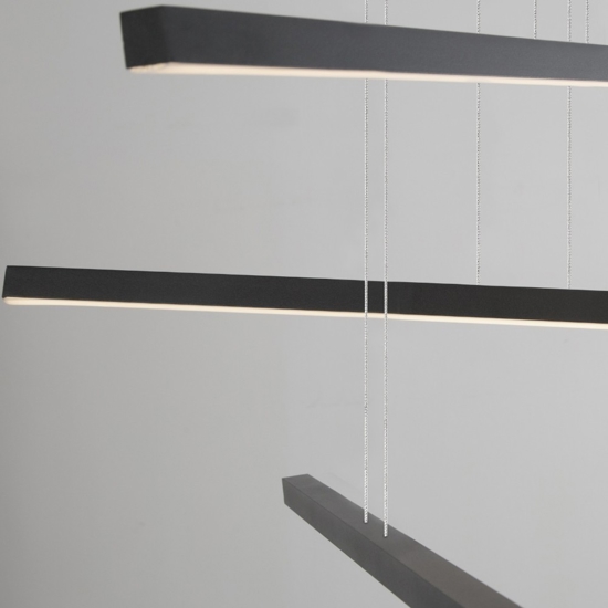 Lampadario led per soggiorno moderno 3000k nero