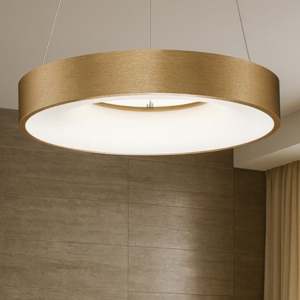 Lampadario moderno 38cm oro cerchio led 30w 3000k