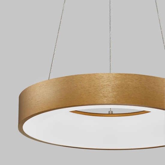 Lampadario moderno 38cm oro cerchio led 30w 3000k