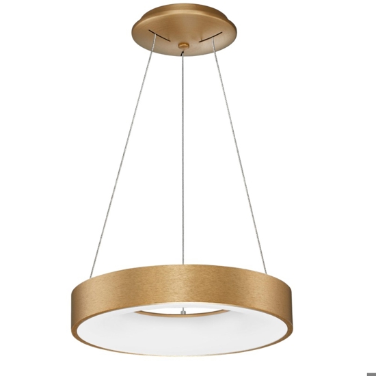 Lampadario moderno 38cm oro cerchio led 30w 3000k