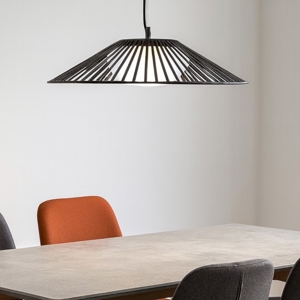 Visualizza i dettagli per Lampadario cappello nero bianco per sala da pranzo moderna Lampadario cappello nero bianco per sala da pranzo moderna