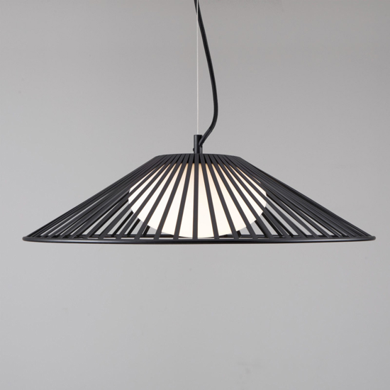 Lampadario cappello nero bianco per sala da pranzo moderna