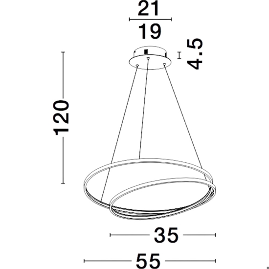 Lampadario moderno design circolare oro led per soggiorno