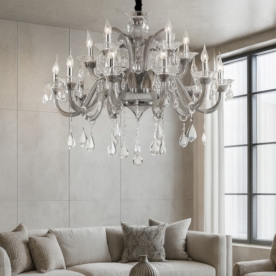 Colossal sp15 lampadario di cristallo grande 15 luci ideal lux
