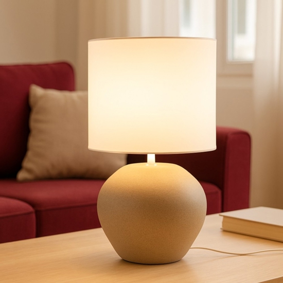 Lampada da tavolo in gesso design minimal