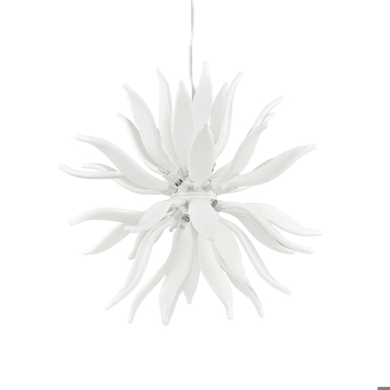 Ideal lux leaves sp12 lampadario moderno bianco design