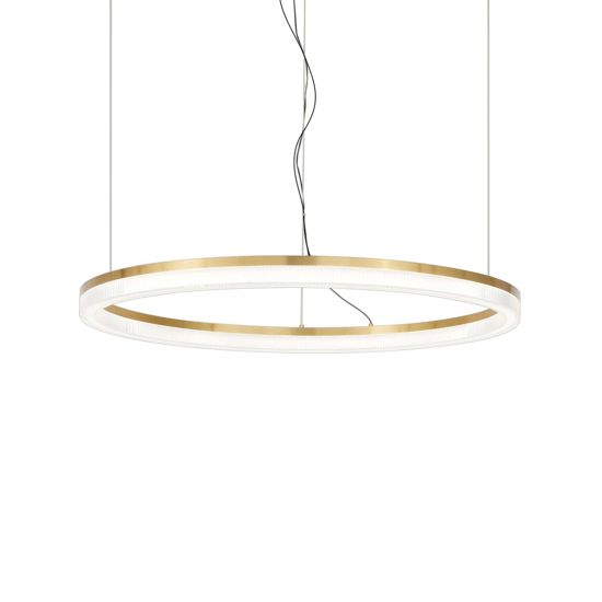 Ideal lux crown sp d80 lampadario moderno ottone led 42w 3000k