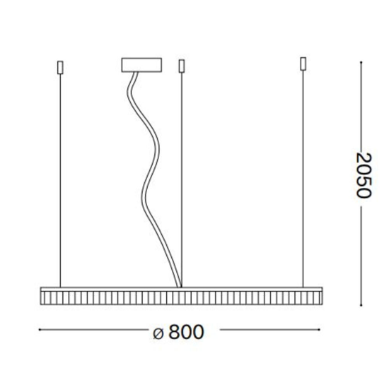 Ideal lux crown sp d80 lampadario moderno ottone led 42w 3000k